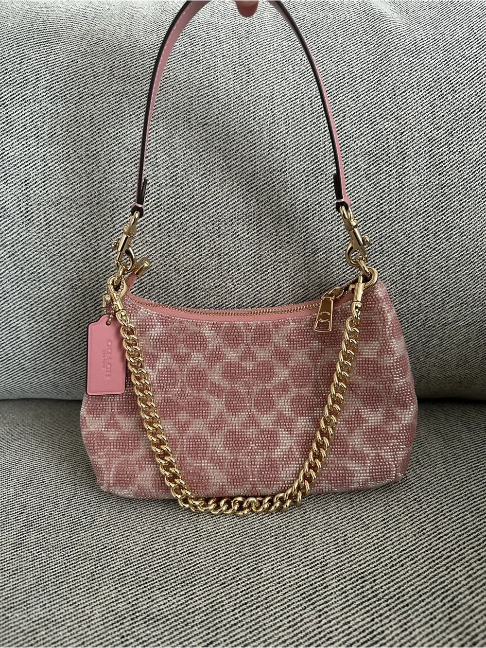 NWT Coach Teri in signature satin Pink Gold/Pink CET14
